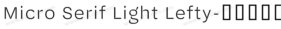 Micro Serif Light Lefty字体转换